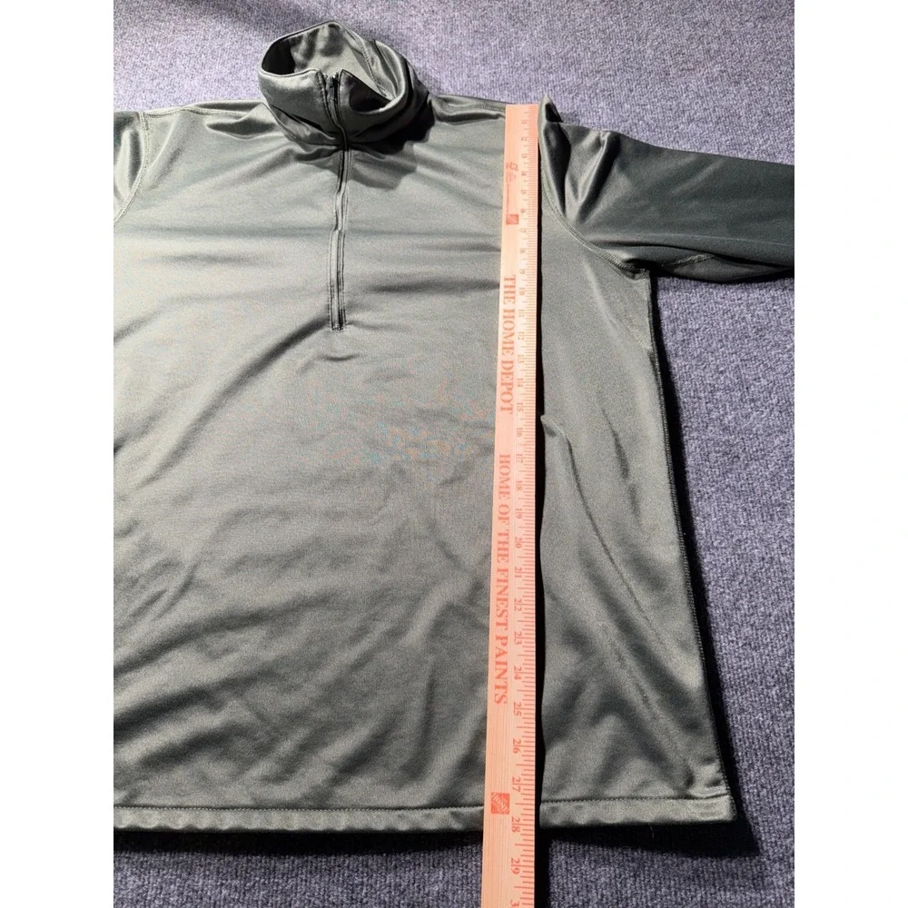 Olive Green Tactical Quarter Zip Pullover Performance Fleece Mid Layer Mens L